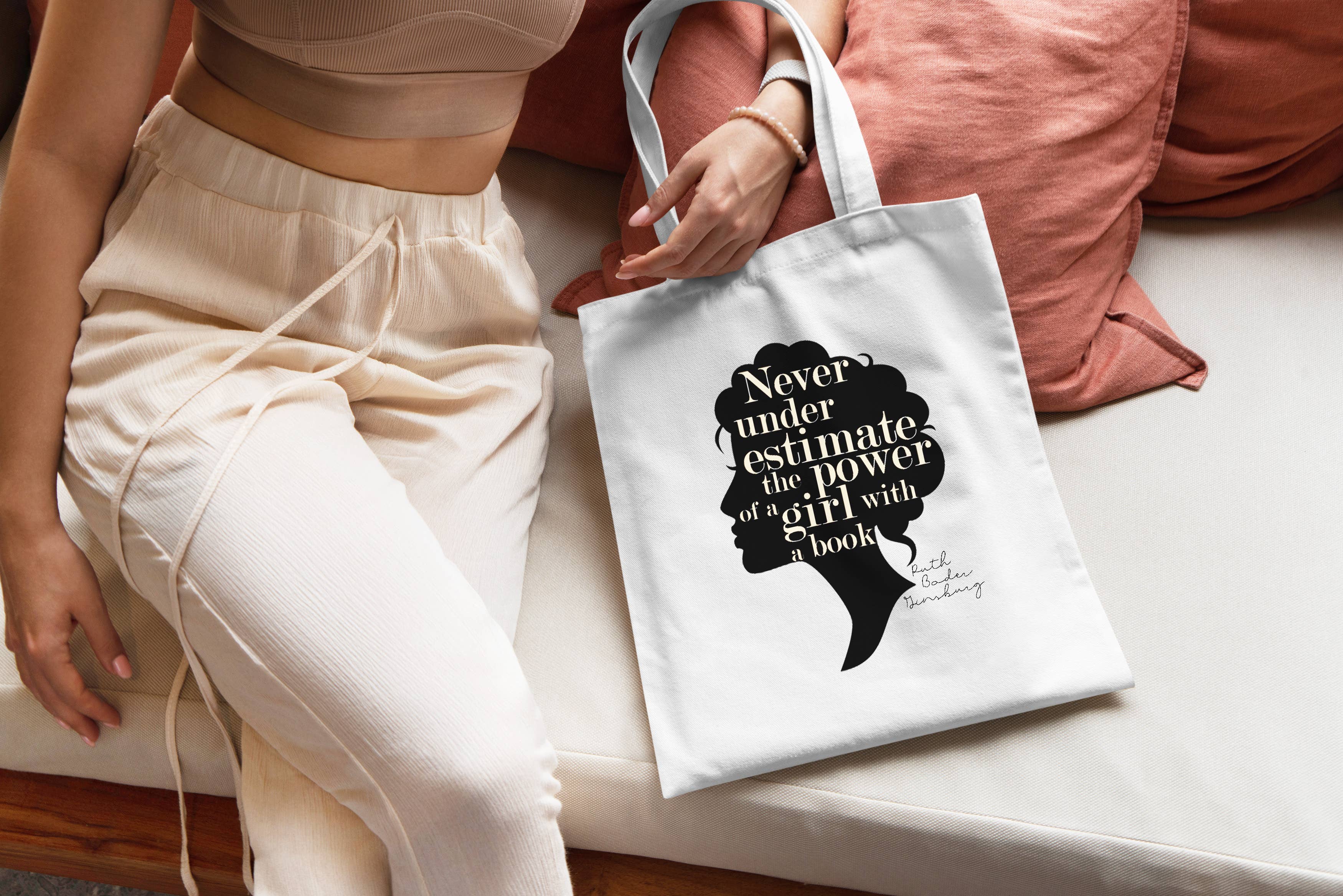 Fly Paper Products – Großhandel Tragetasche – Damen – Bio-Baumwolltasche mit inspirierendem Zitat von Ruth Bader Ginsburg1