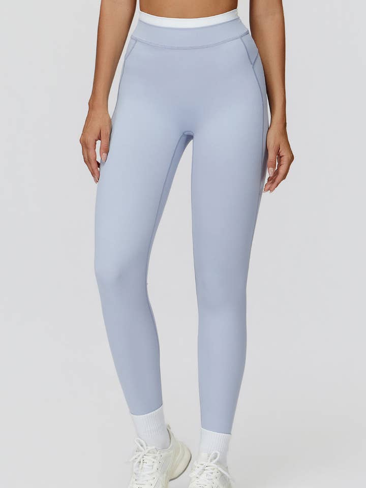 NakedFeel Contrast Ribbed Leggings for wholesale by KIBRA