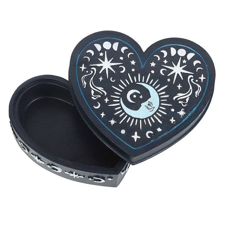 Something Different Wholesale - Wholesale Jewelry Box/Organizer - Blue Moon Heart Trinket Box2