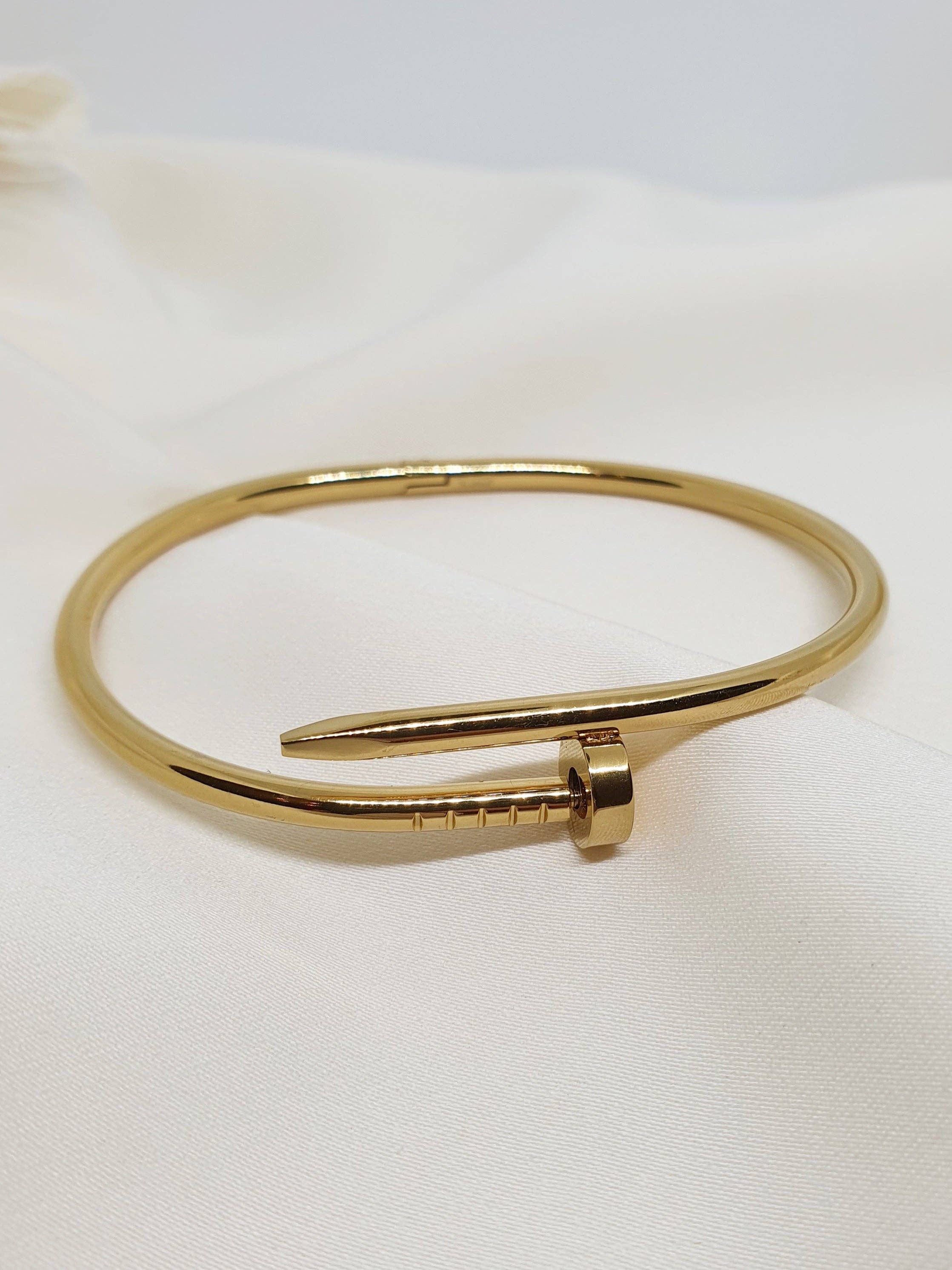 LAUVEA BOUTIQUE - Wholesale Cuff Bracelet - DALIA stud ring - gold/Size 12