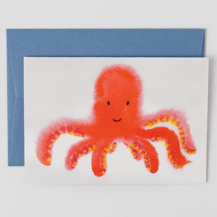 Octopus Card | Cute Kids Art Cards | Fun Cards for wholesale by Peggy & Kate