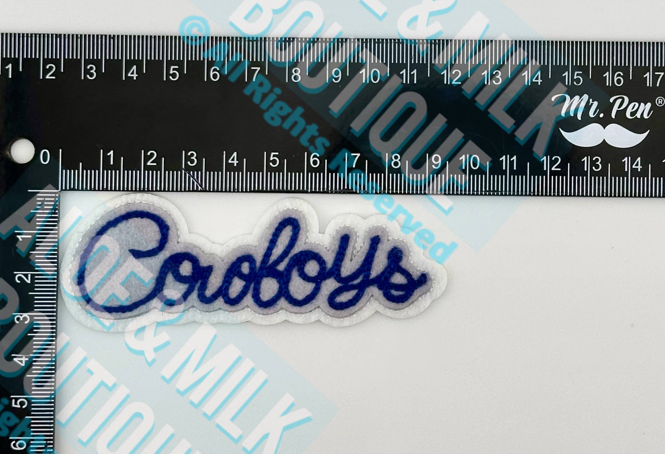 Aloe and Milk Boutique - Wholesale Patch - Chainstitch Cowboys Patch, Cowboys Fan, Hat patch3