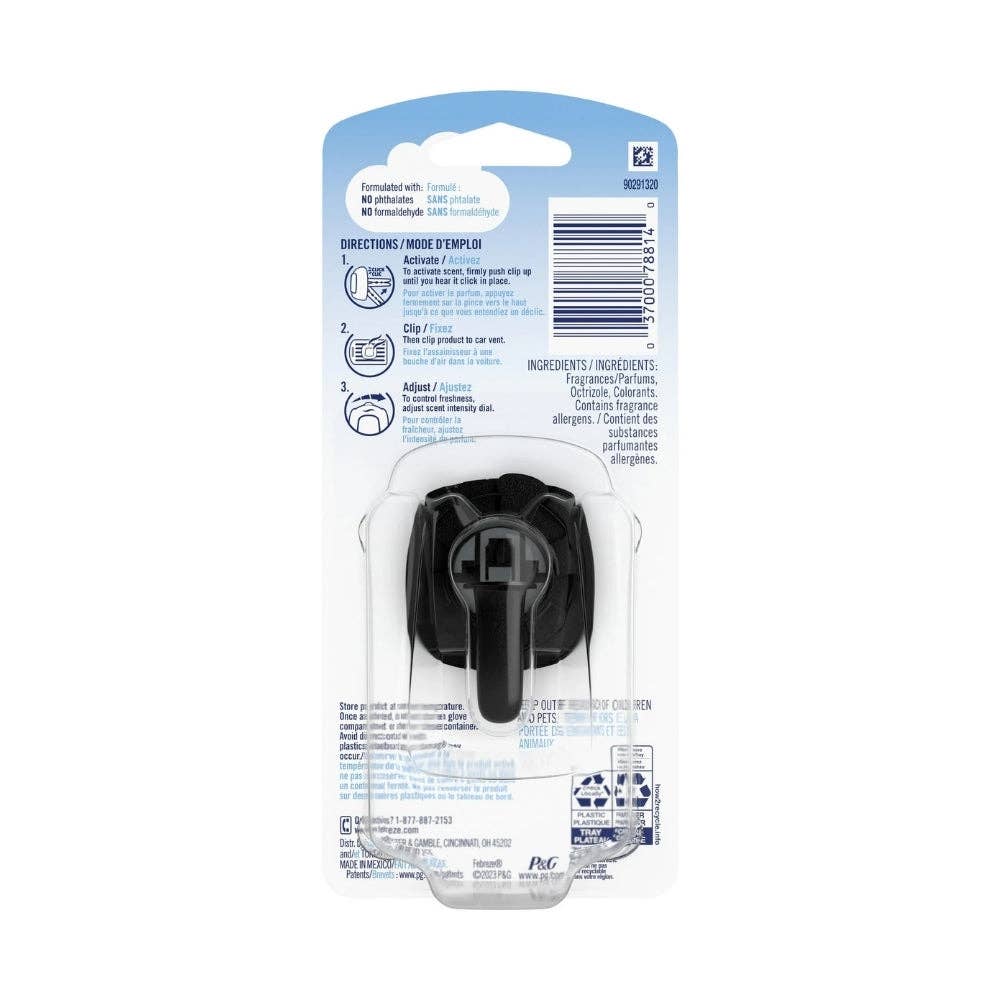 First Choice Buying – wholesale Car Freshener - Unisex – Febreze Auto Car Vent Clip Air Freshener, Platinum Ice, 1  Count1