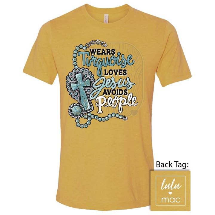 Lulu Mac-Wears Turquoise H. Mustard SS-LM64 for wholesale by Girlie Girl Originals