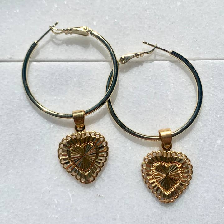 House of Au.ORA - Wholesale Hoop Earrings - Heartbreaker Hoop Earrings0