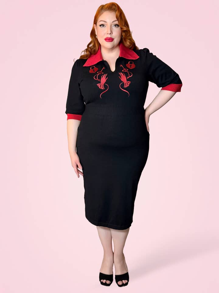 Elle Rebel - Wholesale Dress - Women's - Key to My Heart Knitted Dress1