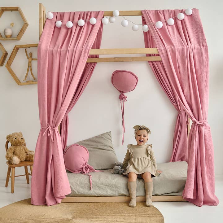 HelloLittleFox - Venta al por mayor Dosel - Niños y bebés - Toldo para cama de casa | Toldo de cama Montessori, casa para niños pequeños