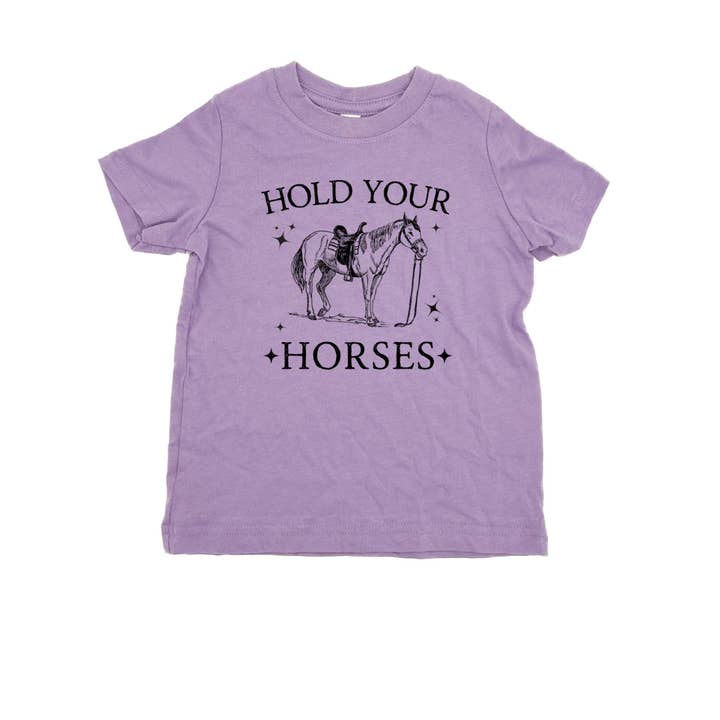 Hold Your Horses Children's T-Shirt for wholesale by Sage & Soil