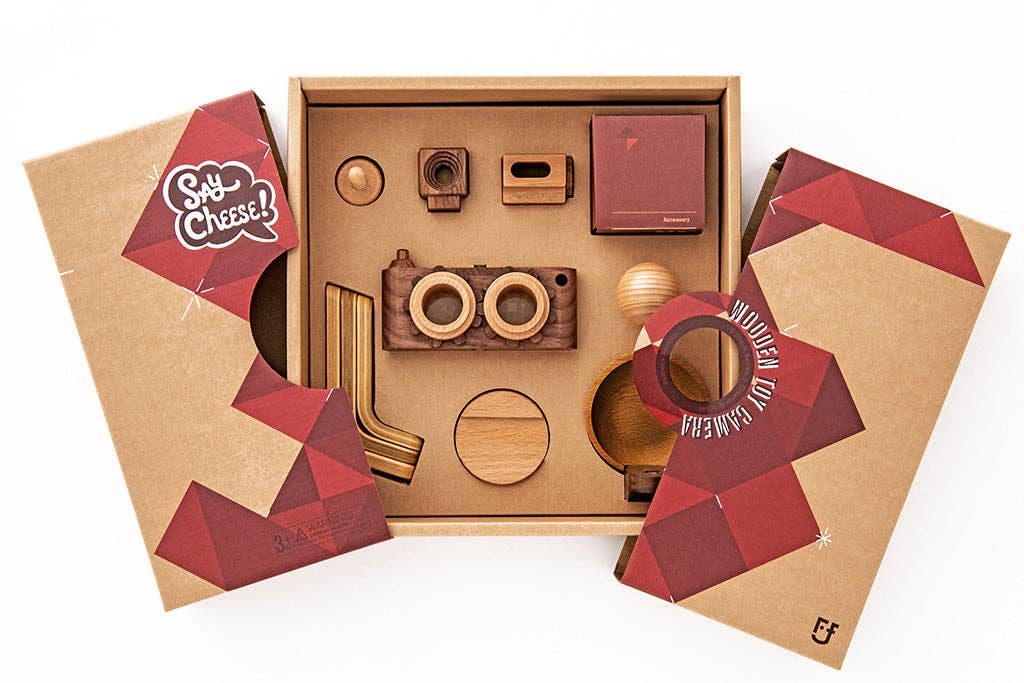 Father's Factory - Wholesale Wood toy – Child - Twinkle Wooden Toy Camera Expert Set - Walnut ($168 Value)5