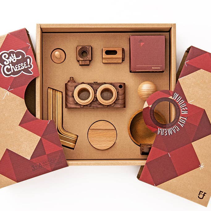 Father's Factory - Wholesale Wood toy – Child - Twinkle Wooden Toy Camera Expert Set - Walnut ($168 Value)5