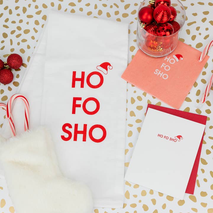 Chez Gagné - Wholesale Christmas Card - Ho Fo Sho - Funny Letterpress Christmas Card
