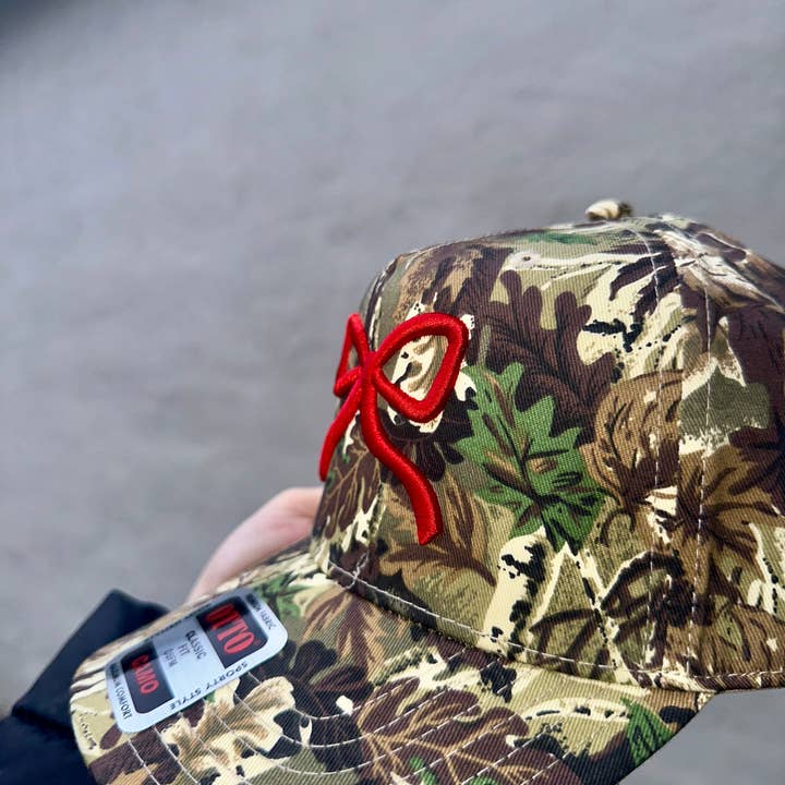 Pyramid Printing & Promotional - Wholesale Hat Accessory - Women's - Camo Bow Embroidered Trucker Hat