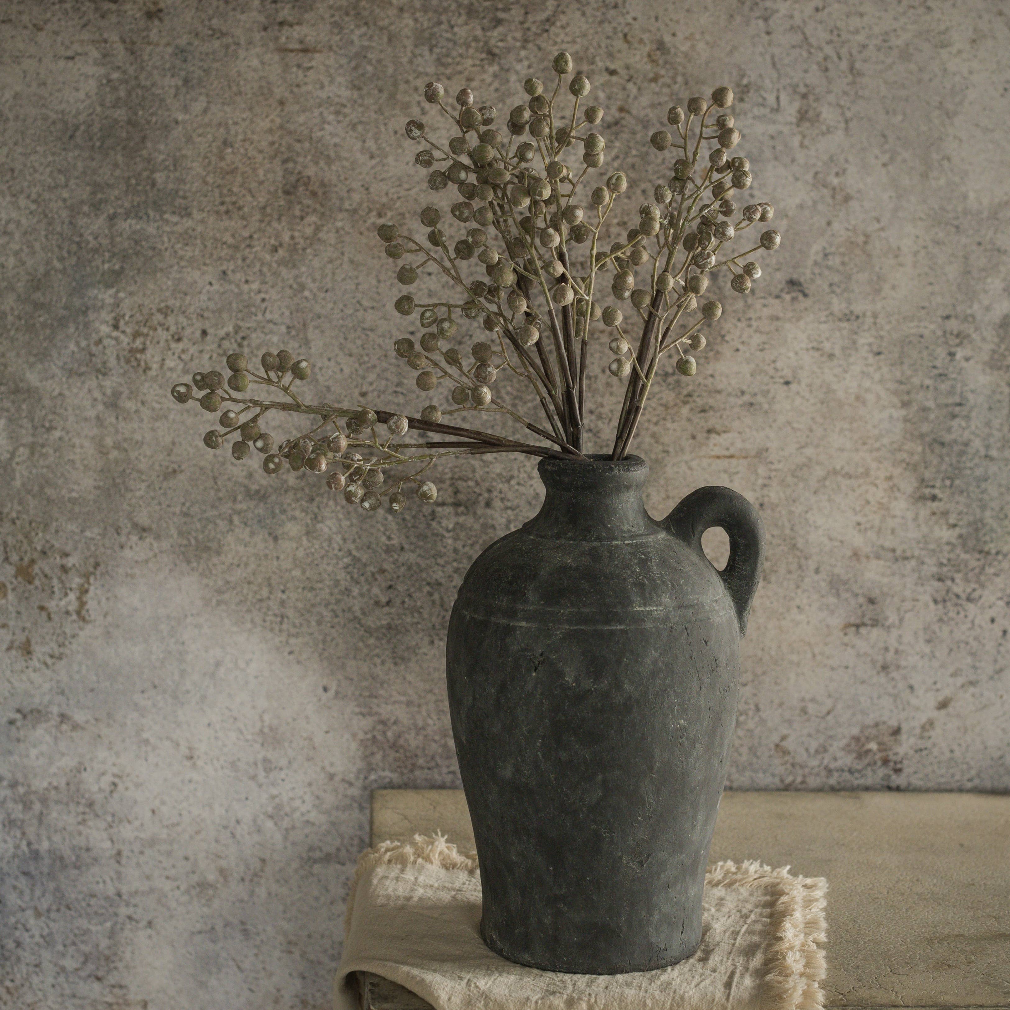 Ragon House – wholesale Artificial plant – 20.5" GREY BERRY BRANCH1