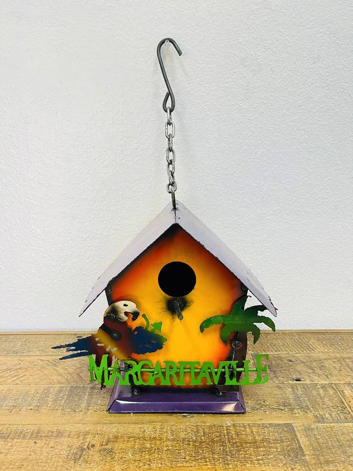 Nichoir Margarita, fait main, décoration de jardin en métal - E-9 pour la vente par Rustic Farm