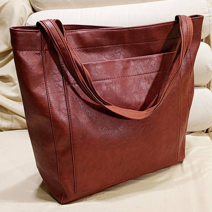 ACCITY - Wholesale Tote Bag - Women's - WOMEN SOFT PU LEATHER TOTE BAG_CWAB056117