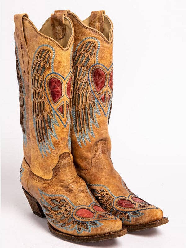 Brown Bohemia Floral Zipper Knee Boots for wholesale on Faire