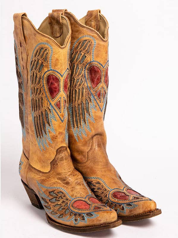 Brown Bohemia Floral Zipper Knee Boots for wholesale on Faire0