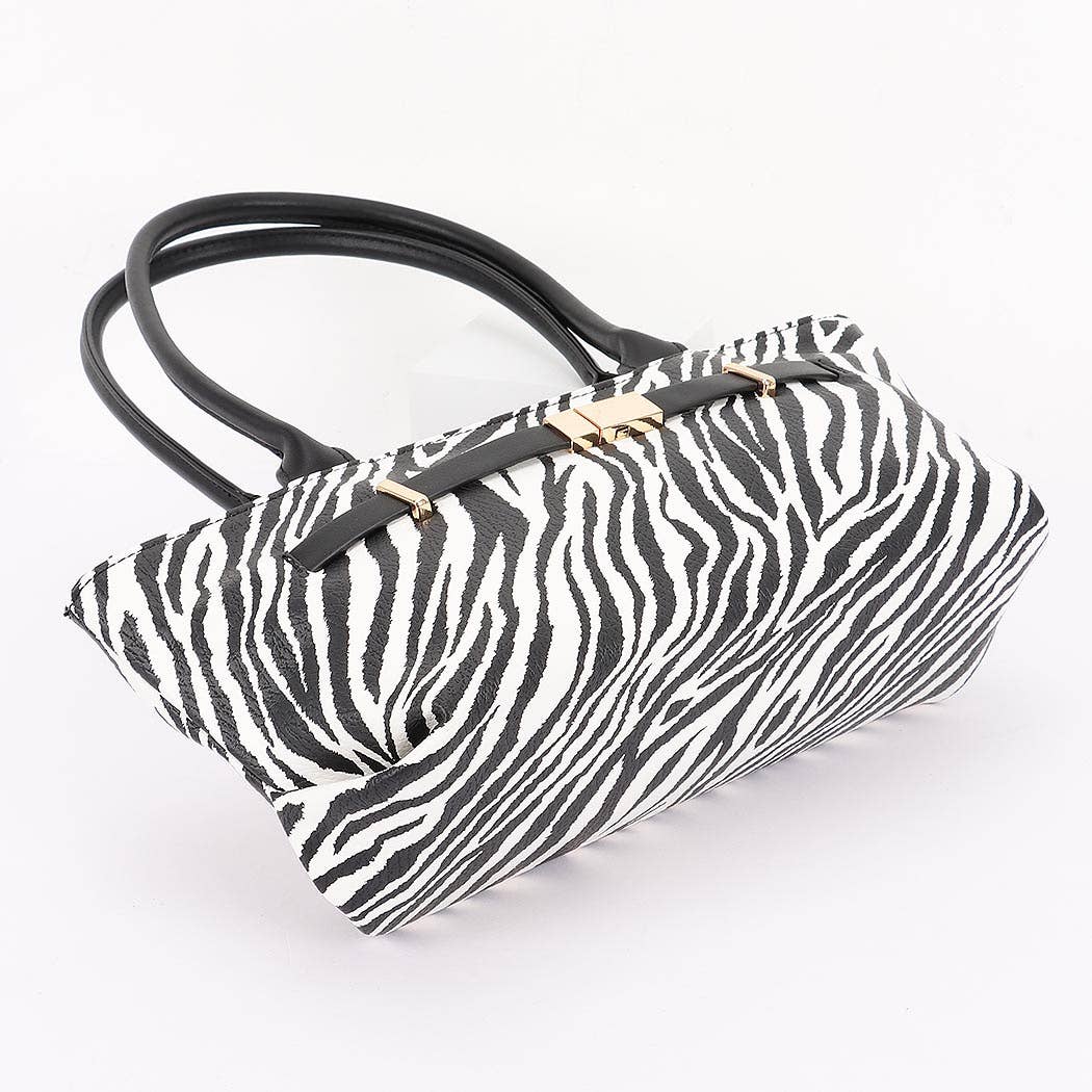 ZEB Zebra Print Faux Leather Shoulder Bag for wholesale on Faire4