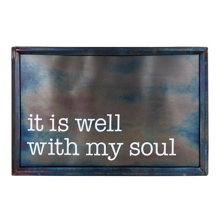 Metal Wall Sign - Small - It is Well for wholesale by Faithworks by Creative Brands