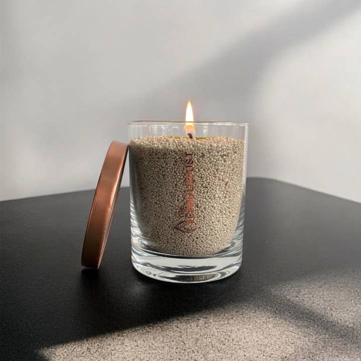 The Candledust - Wholesale Jar/Filled Candle - Olive green Unscented Candle Sand candle 160g
