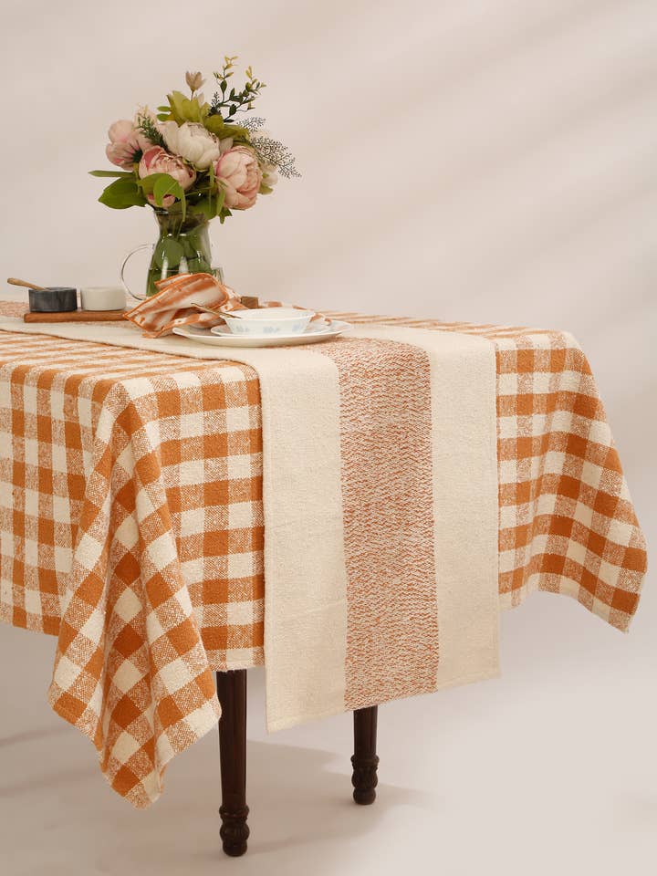 Fall Decor Cotton Boucle Handmade Table Runner for wholesale by Eyda Homes