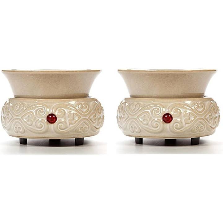 Hosley - Wholesale Wax Warmer - Hosley® CERAMIC ELECTRIC WARMER-CREAM 4.5IN D - 2 pcs