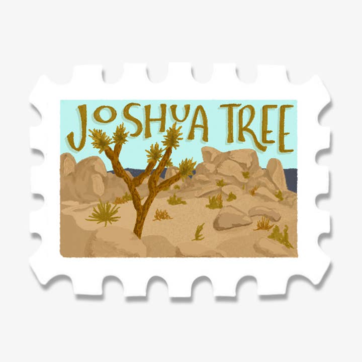 Joshua Tree National Park Stamp Sticker for wholesale by Beka Gene Studio
