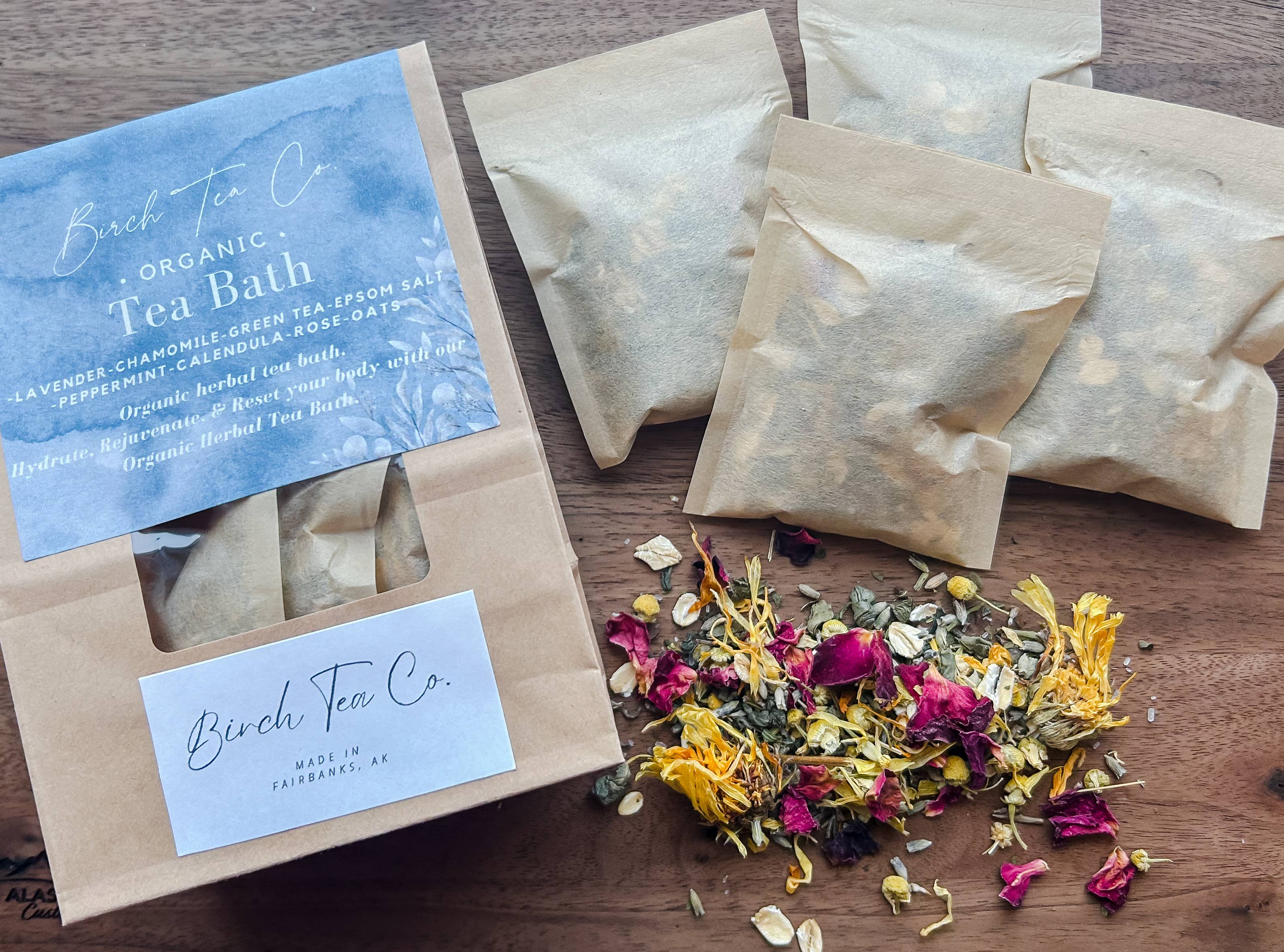 Birch Tea Co. - Wholesale Bath Soak/Milk - Bath Tea - Floral & Oats Epsom salt Bath Soak2