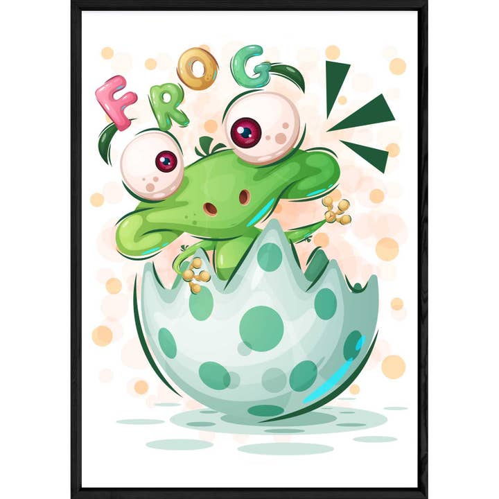 Frog Animal Picture — 23x32 — Wooden and Glass Frame for wholesale by ELISE ET LOUISE