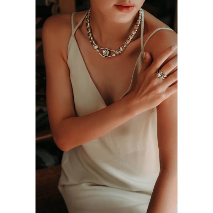 Chanour - Wholesale Ring met een steen/solitaire ring - Handgemaakte koperen kristallen ring - 68303