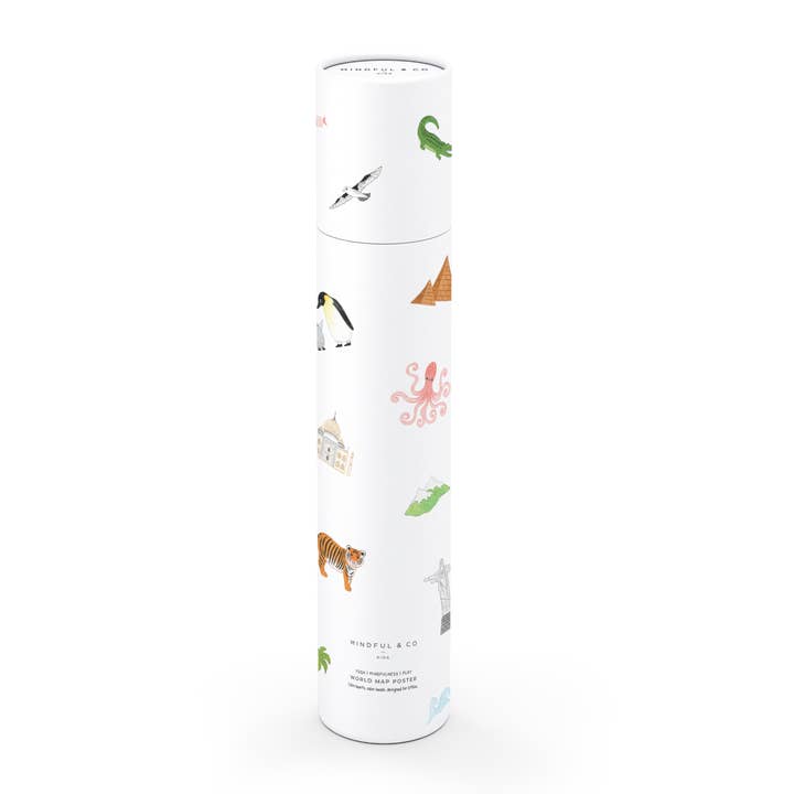 Mindful and Co Kids USA - Wholesale Map - World Map Print1