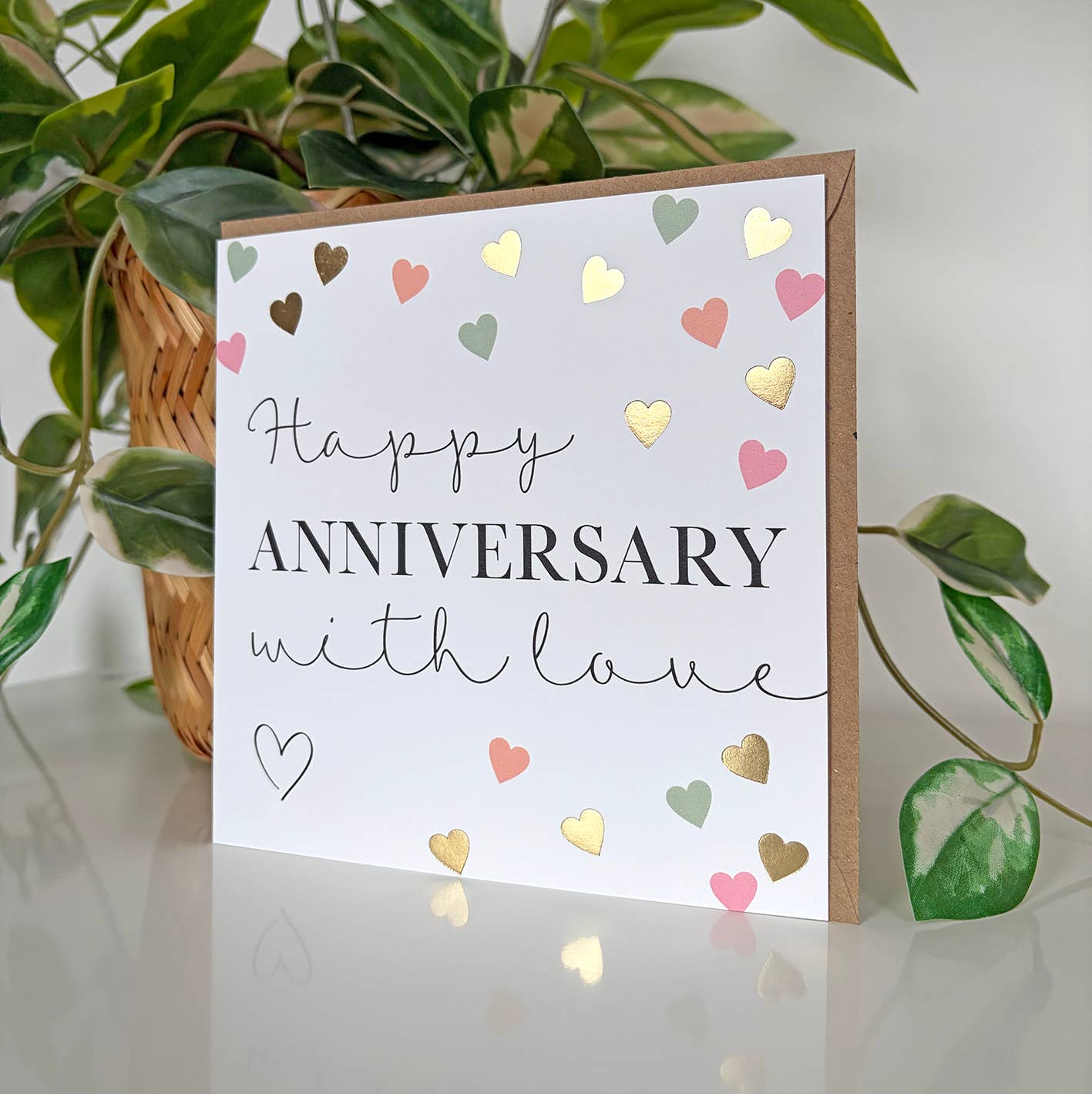 Michelle Fiedler Design – wholesale Anniversary card – Manhattan Anniversary Gold1