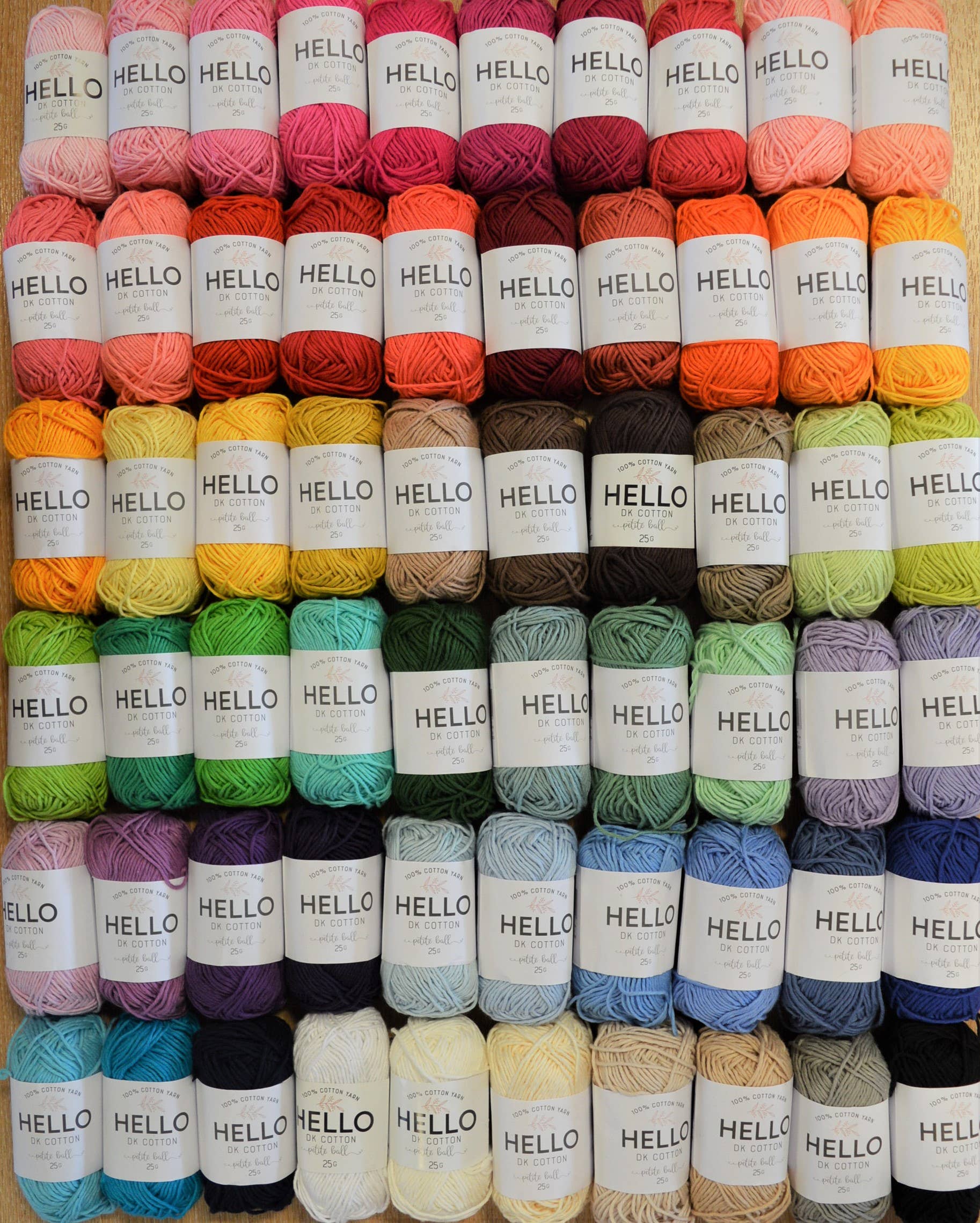 Creative World of Crafts – wholesale Garn – HEJ 100% bomull 25g Amigurumi garn förpackning med 10 bollar77
