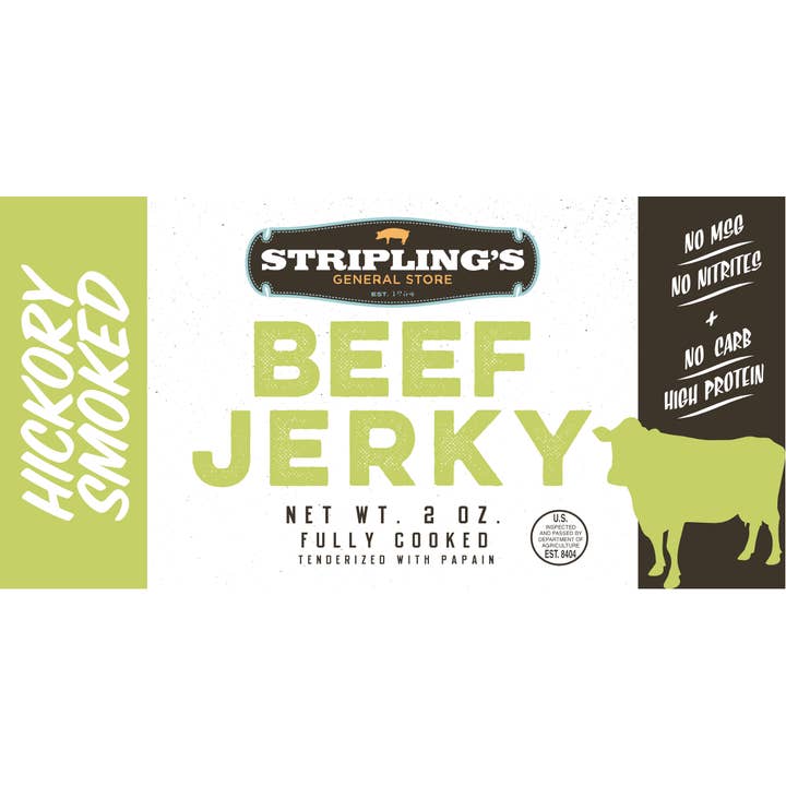 Stripling's General Store - Wholesale Jerky - 2oz Stripling's Beef Jerky - Hickory Smoked3