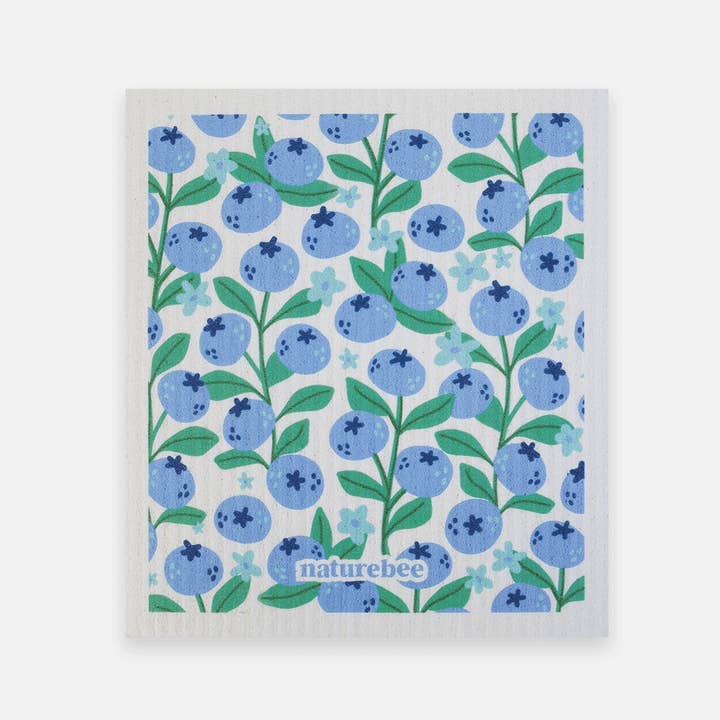 Torchon éponge suédois myrtilles pour la vente par NATURE BEE