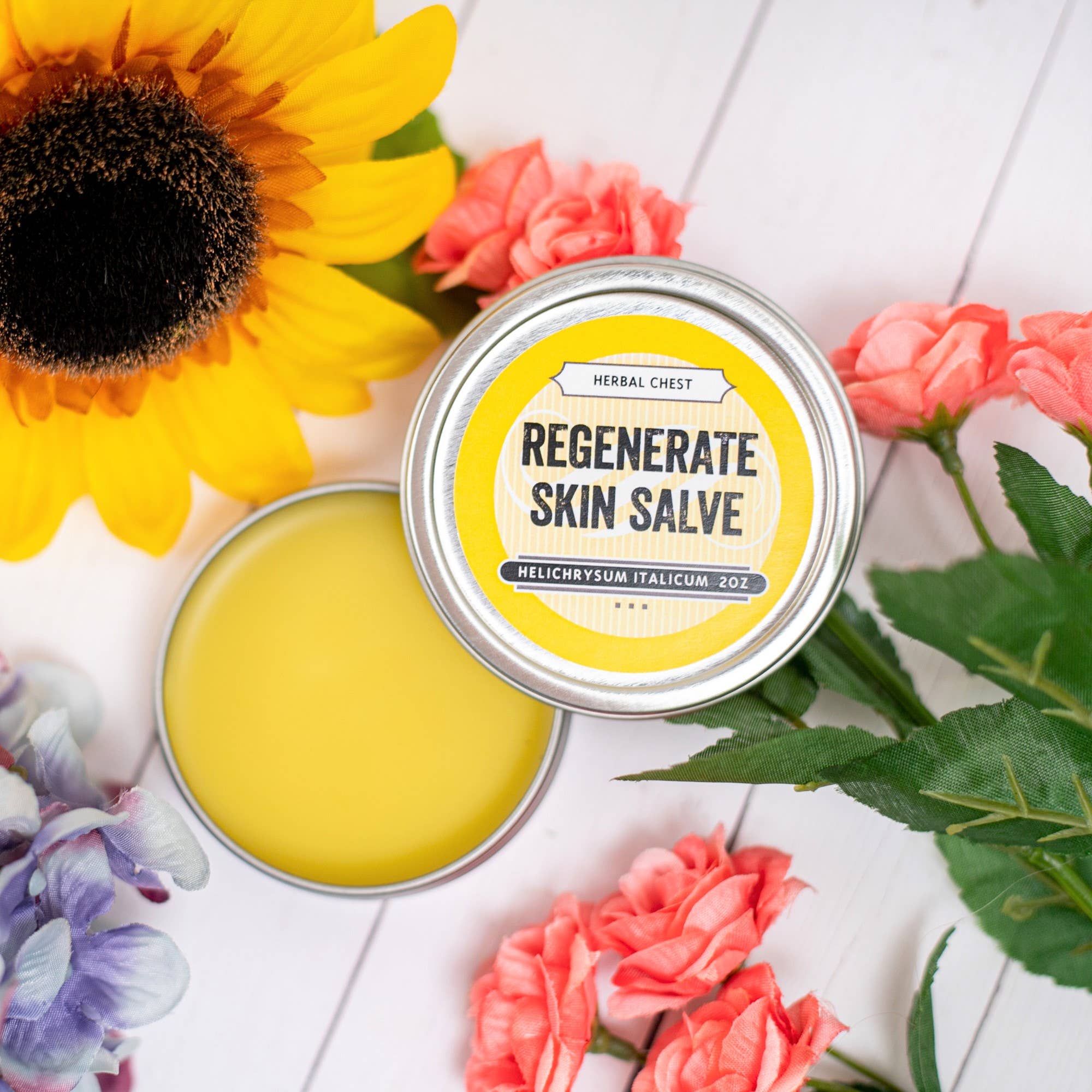 Herbal Chest - Wholesale Healing Salve/Balm/Cream - Organic Helichrysum Skin Regenerate Salve1