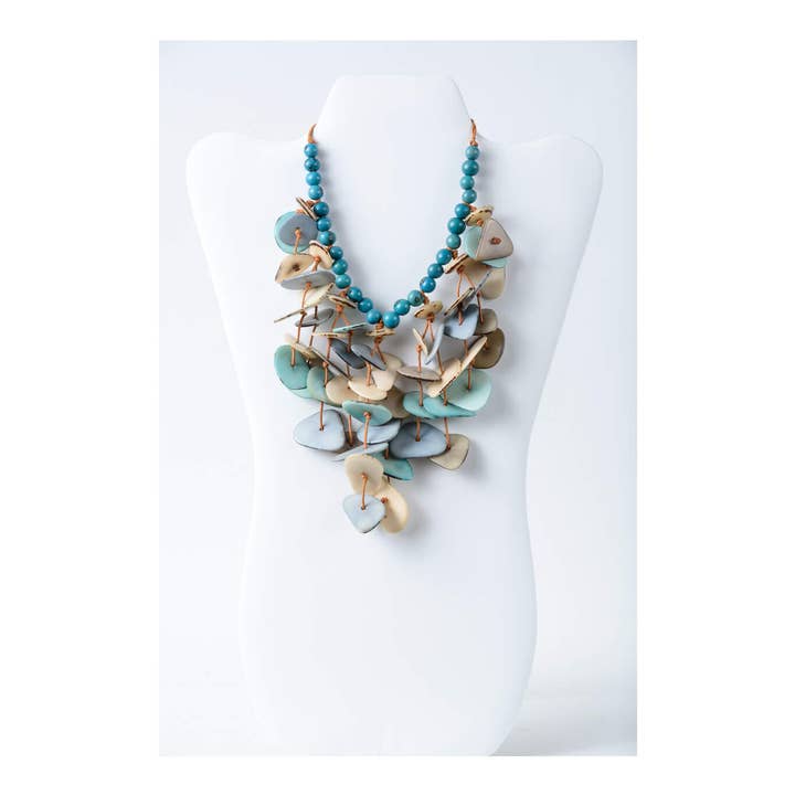 TaguArtsy - Wholesale Pendant/Charm Necklace - Ivy cascading tagua necklace Assorted Colors3