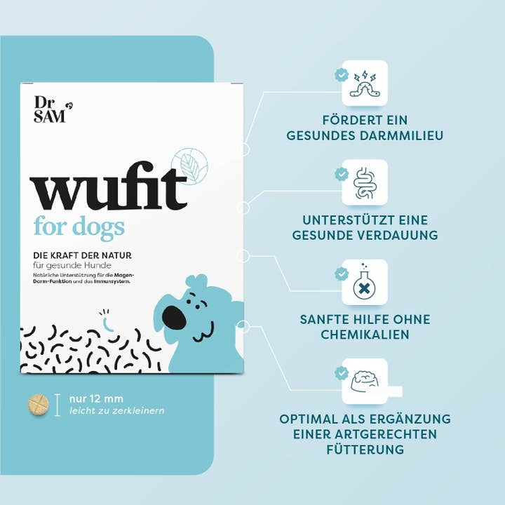 DrSAM - Wholesale Pet Supplement - Dog - wufit dog - secondary tablet before/after a worm infestation1
