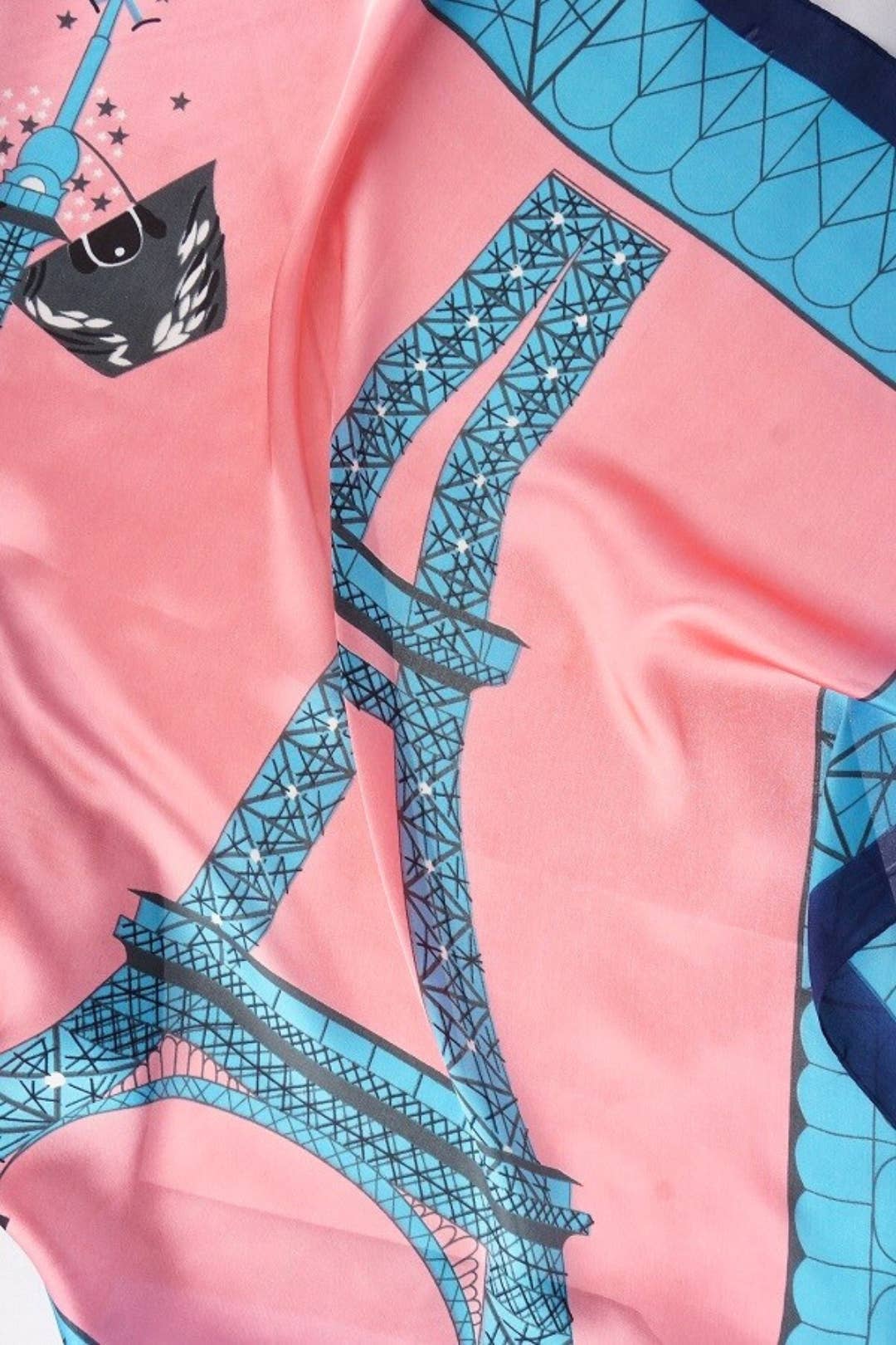 Olive & Pique – wholesale Scarf – Unisex – "So Silky" Satin Neckerchief Scarf, Versatile, Sky2