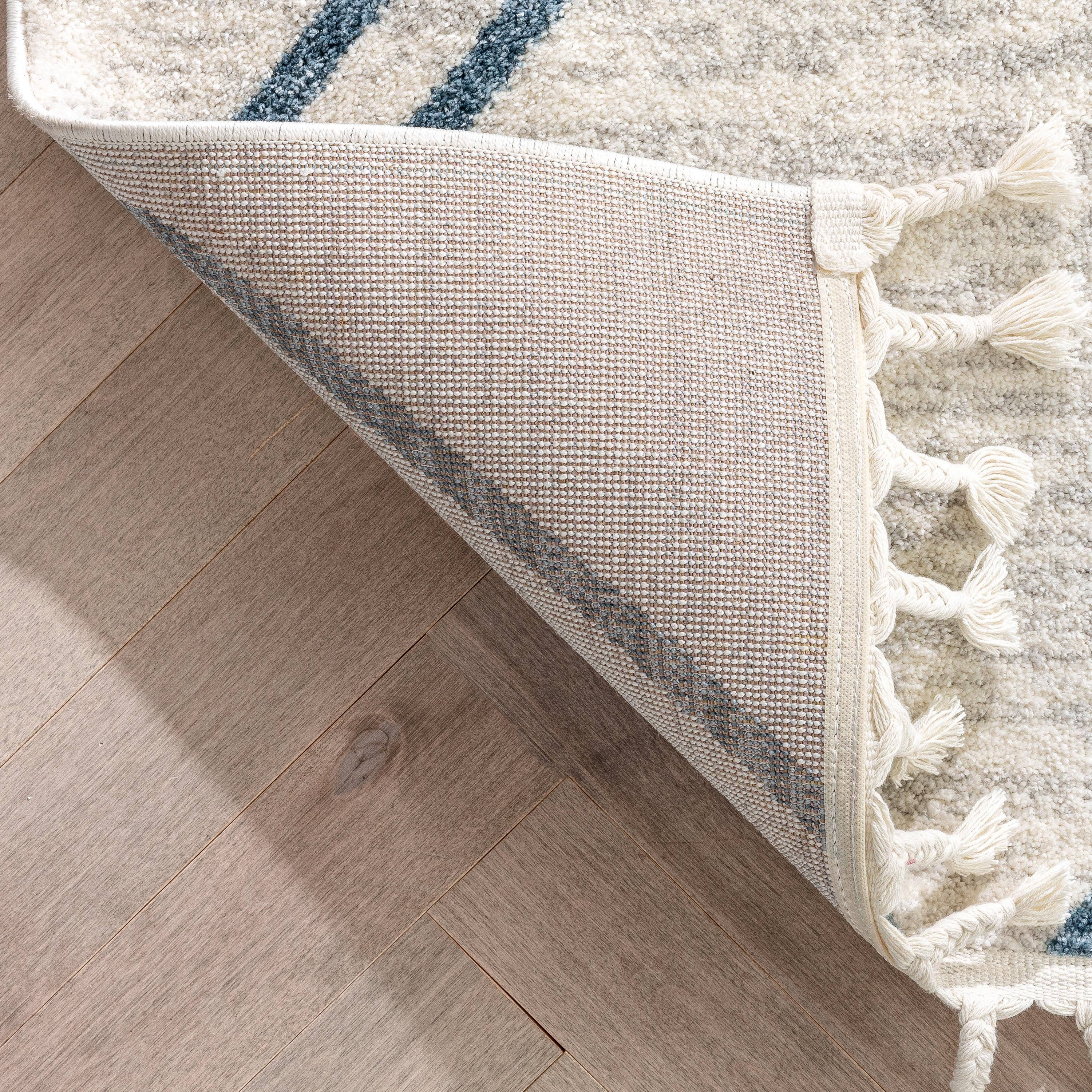 Well Woven – Großhandel Teppichvorleger – Kind & Baby – Reeve Moderner Zick-Zack-Zick-Zack-Kinderteppich in Elfenbeinfarben5