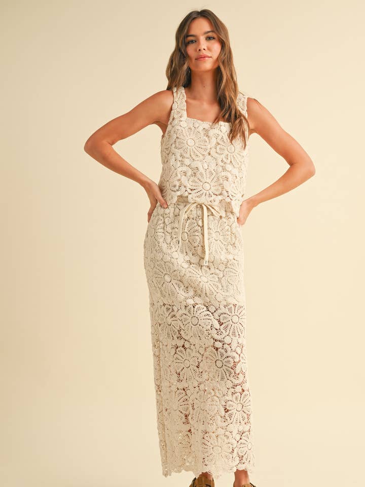 Häkelgestrickter Rock S1591ST für den Großhandel von MIOU MUSE