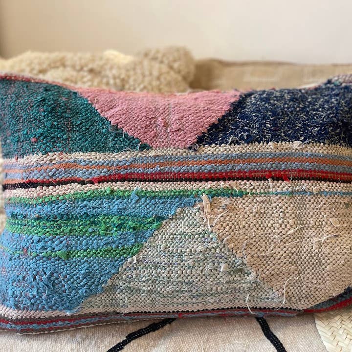 NOMAD BY LIV - Wholesale Throw/Decorative Pillow - Handmade Boucherouite Cushion - cover, colorful2