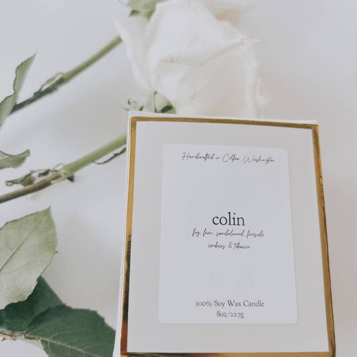 REMOVED BRAND - Wholesale Jar/Filled Candle - colin 8 oz soy candle