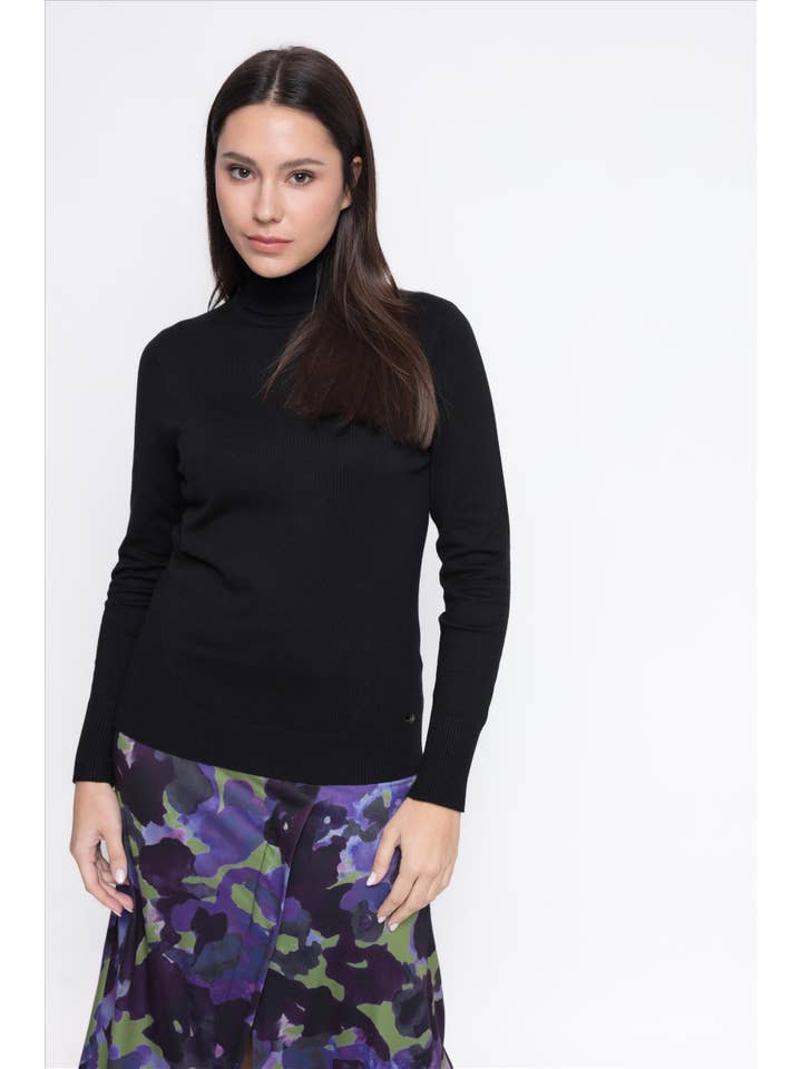 CMS Love - Wholesale Knit Top - Women's - BASIC VISCOSE KNIT TURTLENECK JERSEY B2B7