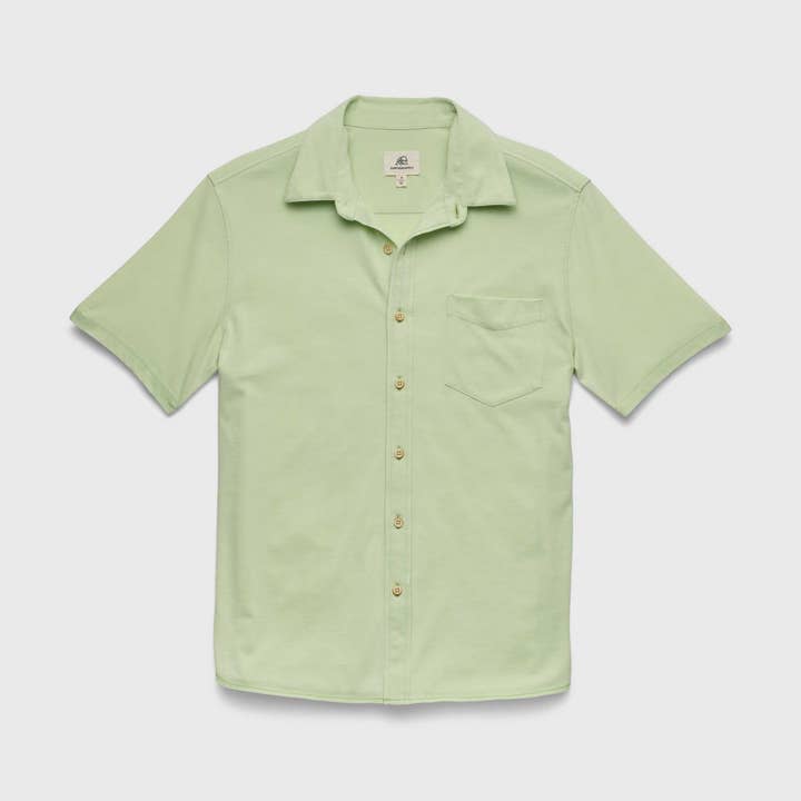 Tony Burnout Knit Shirt - Margarita Green for wholesale by SURFSIDESUPPLY
