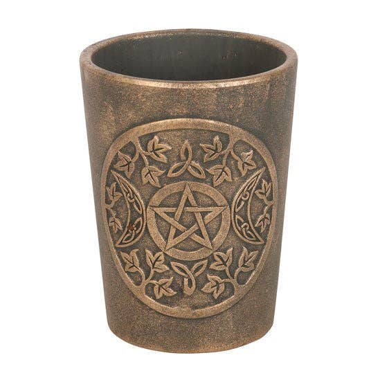 Something Different Wholesale – wholesale Plant pot – Triple Moon Bronze Terracotta Plant Pot by Lisa Parker2