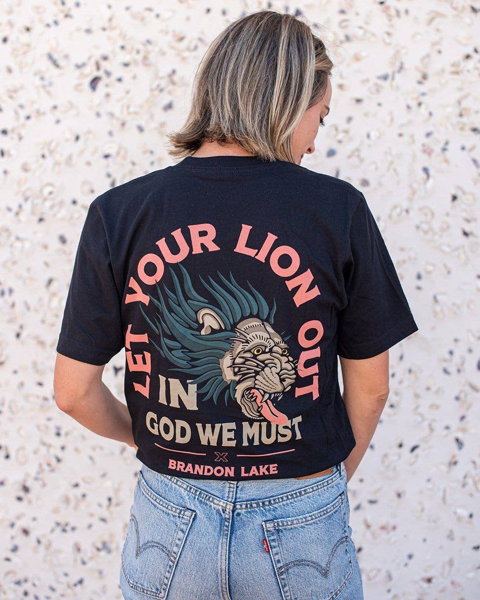 In God We Must - Wholesale Screen Printed T-Shirt - Men's - Brandon Lake "Let Your Lion Out" Tee14