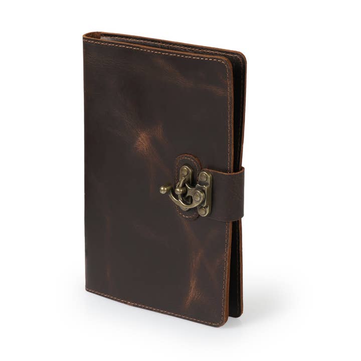 Londo - Wholesale Journal Cover - Londo Personalized Top Grain Leather Portfolio with Notepad (Snap Closure & Lock)70