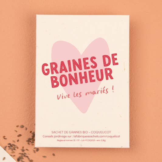 La Fabrique à Sachets – wholesale Frön – Länge leve bruden och brudgummen - påse med vallmofrön0