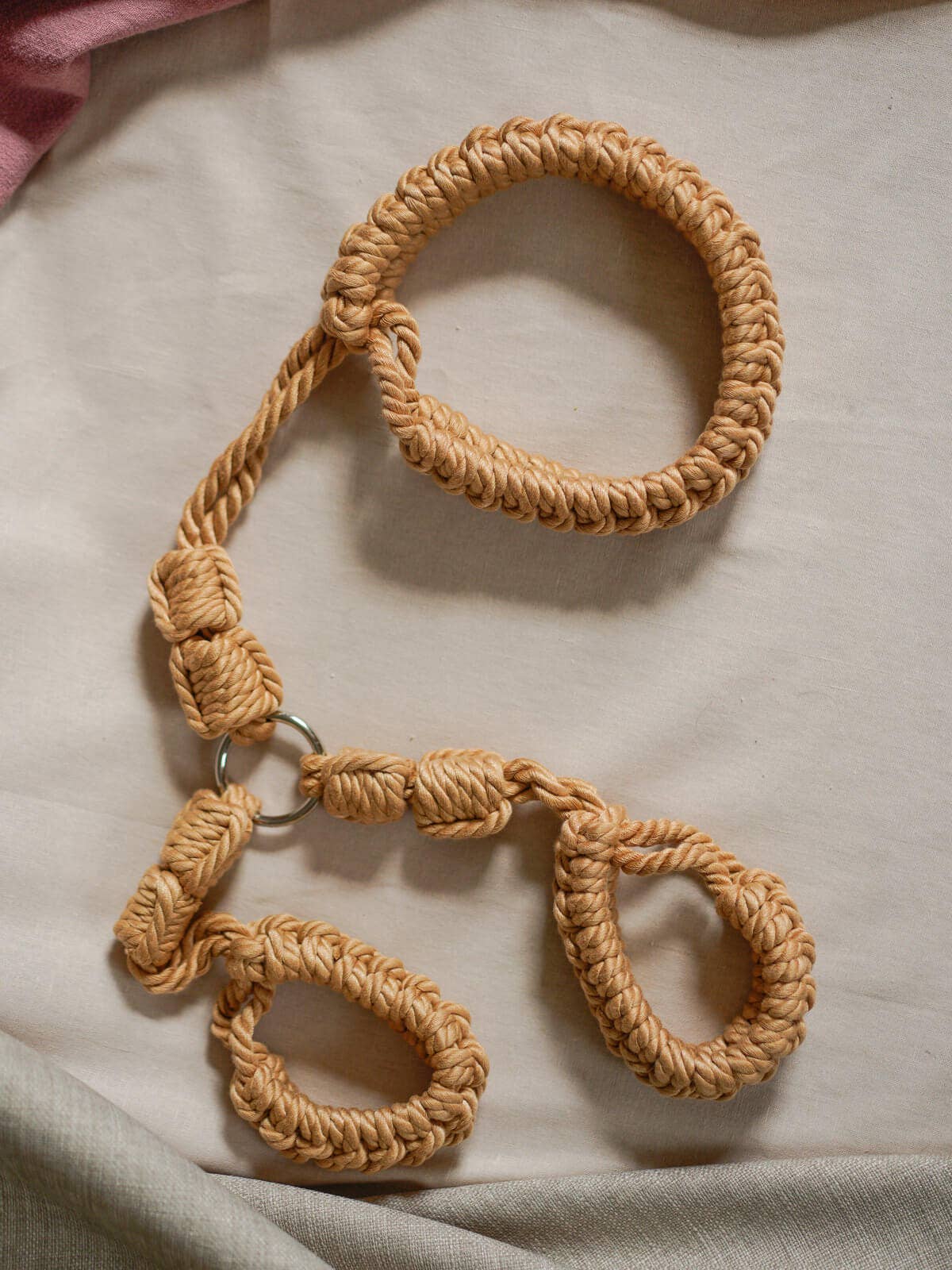 The Natural Love Company - Wholesale Sex Toy - Kanuka | Collar To Wrist Restraint | Soft Body Restraint4